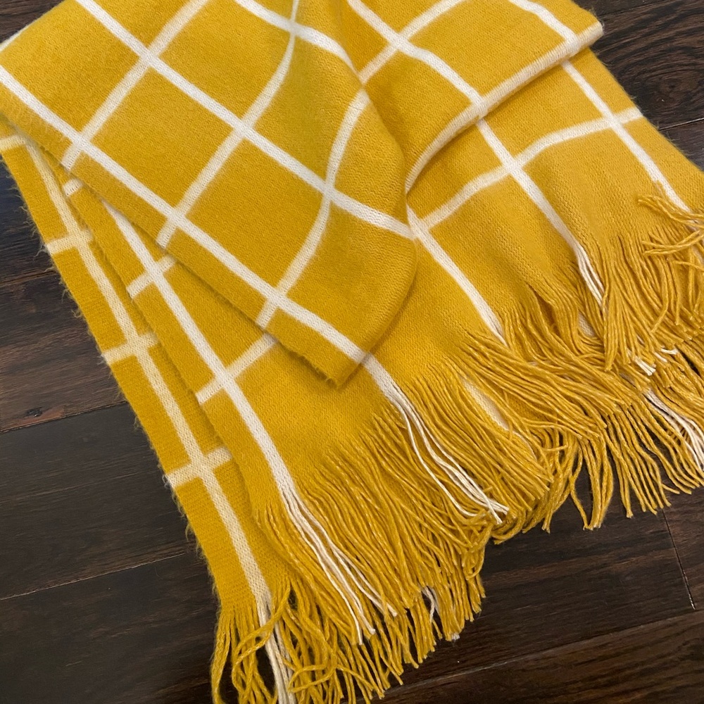 Mustard scarf 73x18”